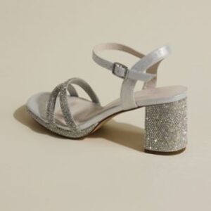 Crystal-Embellished Block Heel Platforms | David’s Bridal