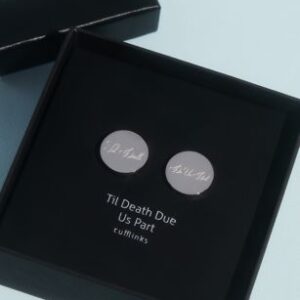 David’s Bridal ‘Til Loss of life Do Us Half Cufflinks